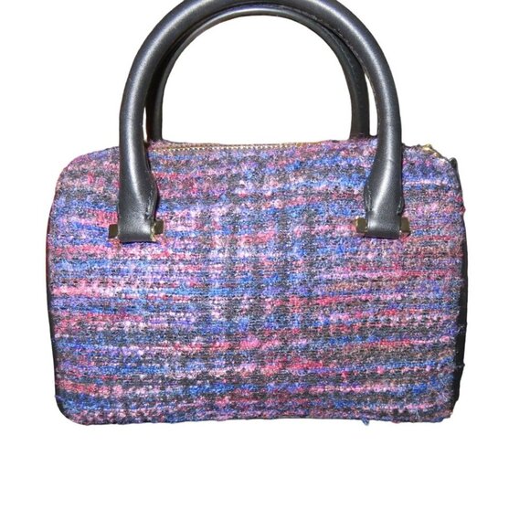 Kate Spade New York Purple Italian Autumn Tweed Emerson Place Lane Boston Bag - Picture 4 of 13